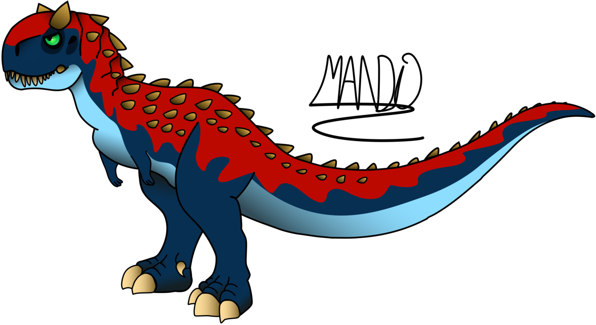 Spinosaurus Clipart Red Dinosaur - Draw A Baby Carnotaurus (1211x660), Png Download