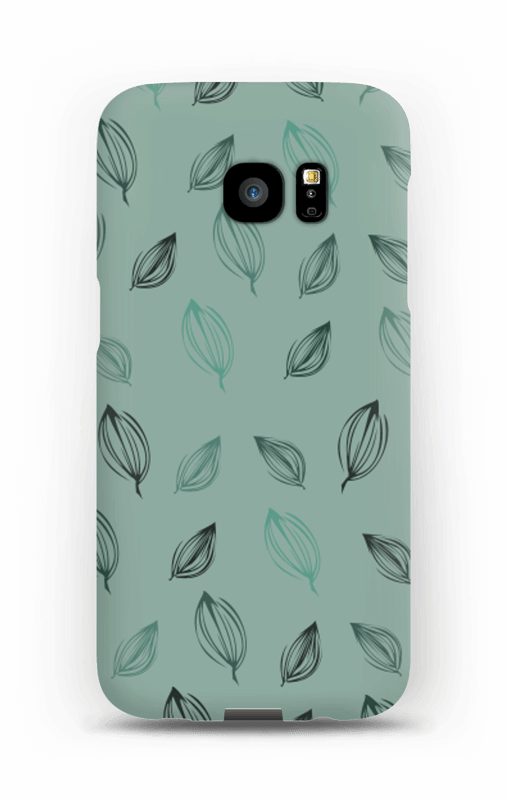 Falling Leaves Green Case Galaxy S7 Edge - Mobile Phone Case (506x800), Png Download