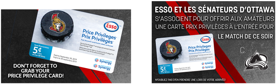 Esso And The Ottawa Senators Are Teaming Up To Provide - Flyer (1200x673), Png Download