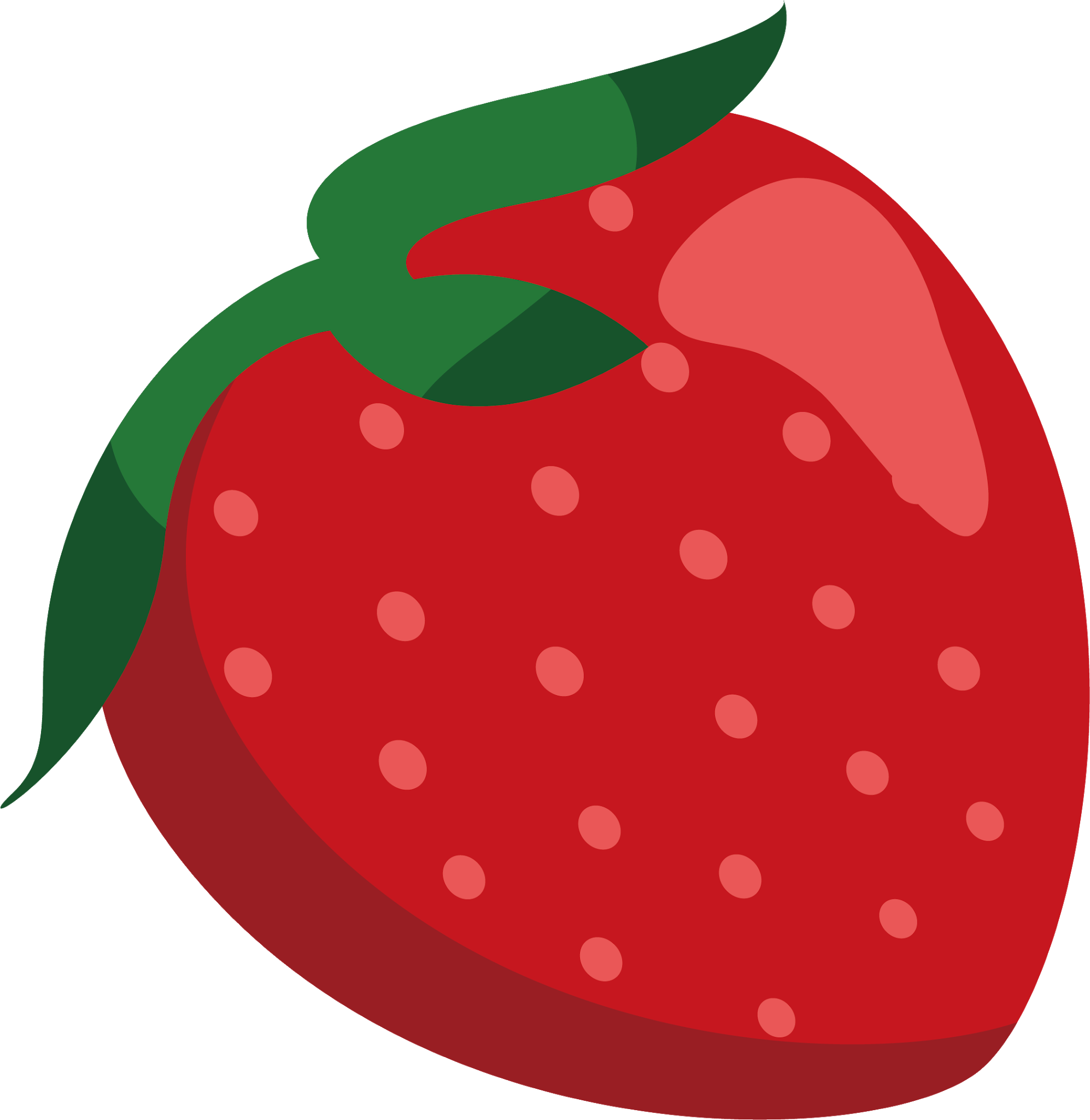 Strawberry Png, Strawberry Clipart, Clip Art, Illustrations, - Cartoon Strawberry Transparent Background (1994x2048), Png Download