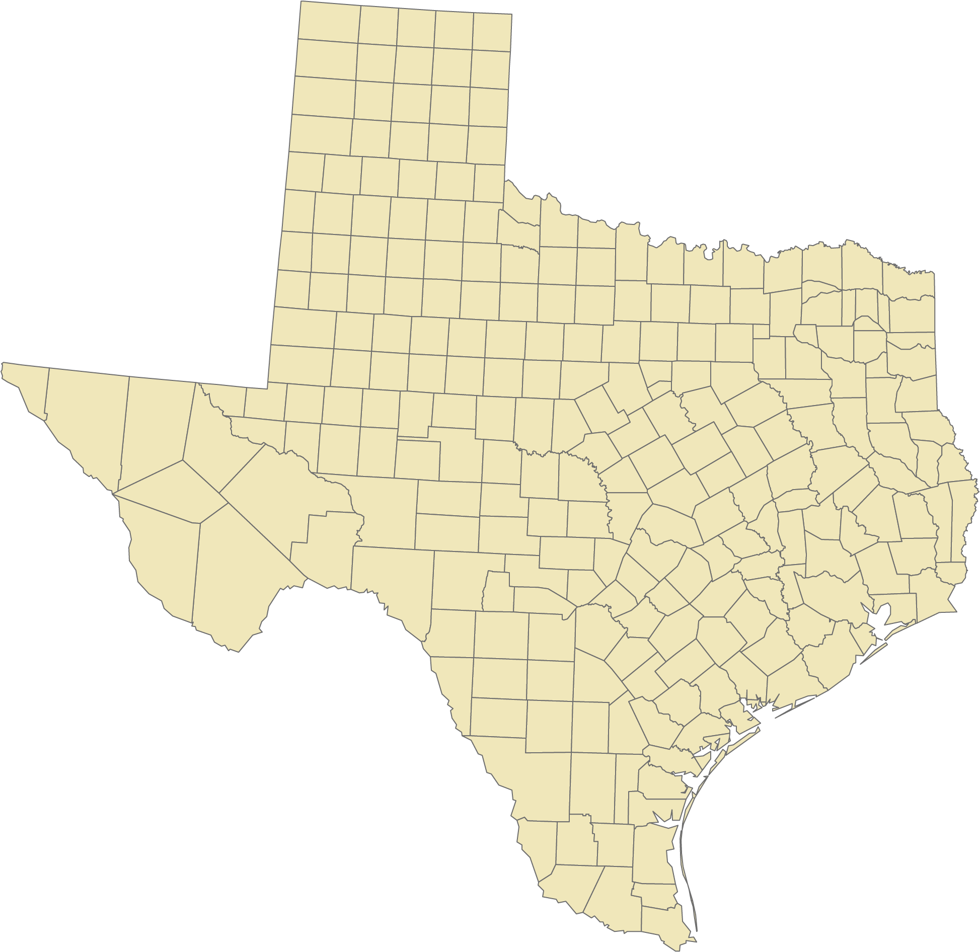 Legend - State - Map Of Texas (2550x3300), Png Download