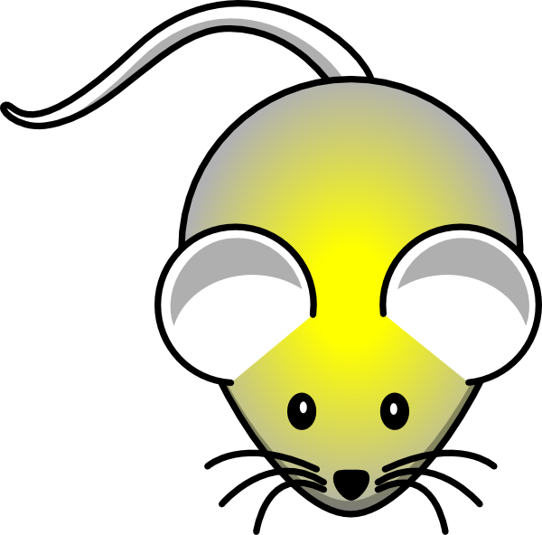 Yellow In Gray Mouse Svg Clip Arts 600 X 592 Px (600x592), Png Download