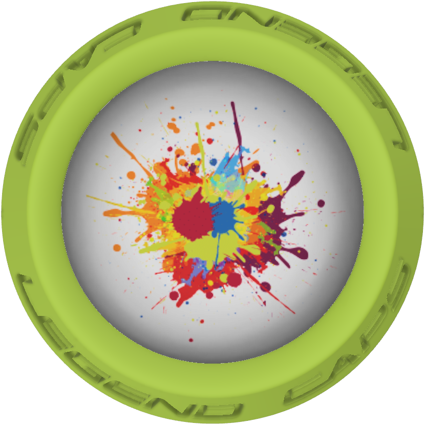 Paint Splatter Lacrosse Stick Lime End Cap - Color (830x830), Png Download
