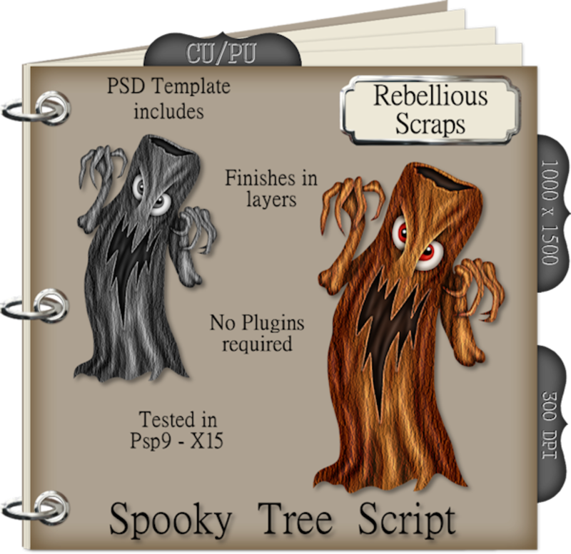 Spooky Tree - Psp9 Scripts Bomb (800x777), Png Download