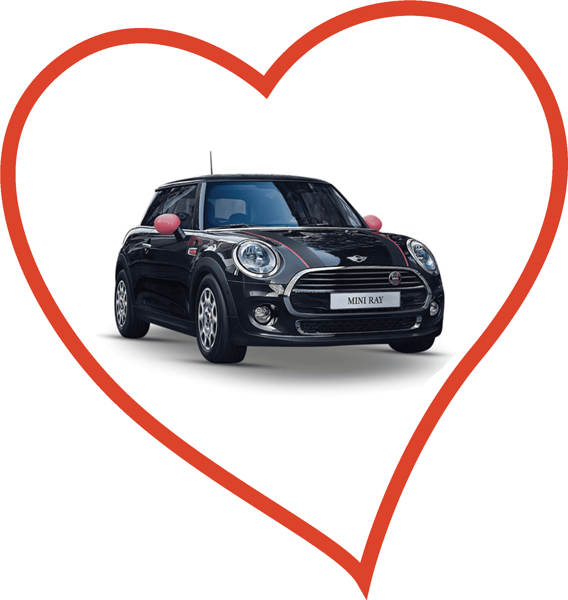 Heart Outline Redcmykcar - City Car (2160x2082), Png Download