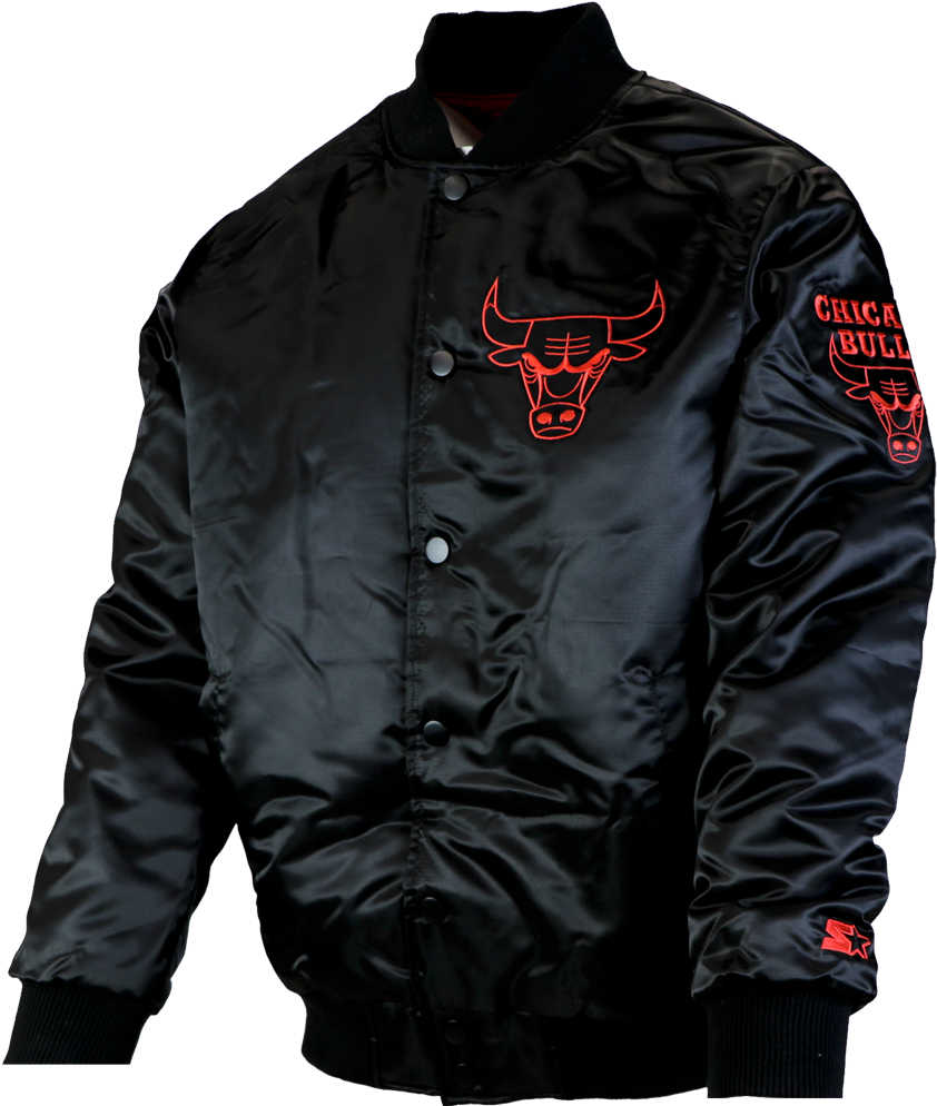 Chicago Bulls Starter Jacket "all Star Weekend" - Leather Jacket (1084x1080), Png Download