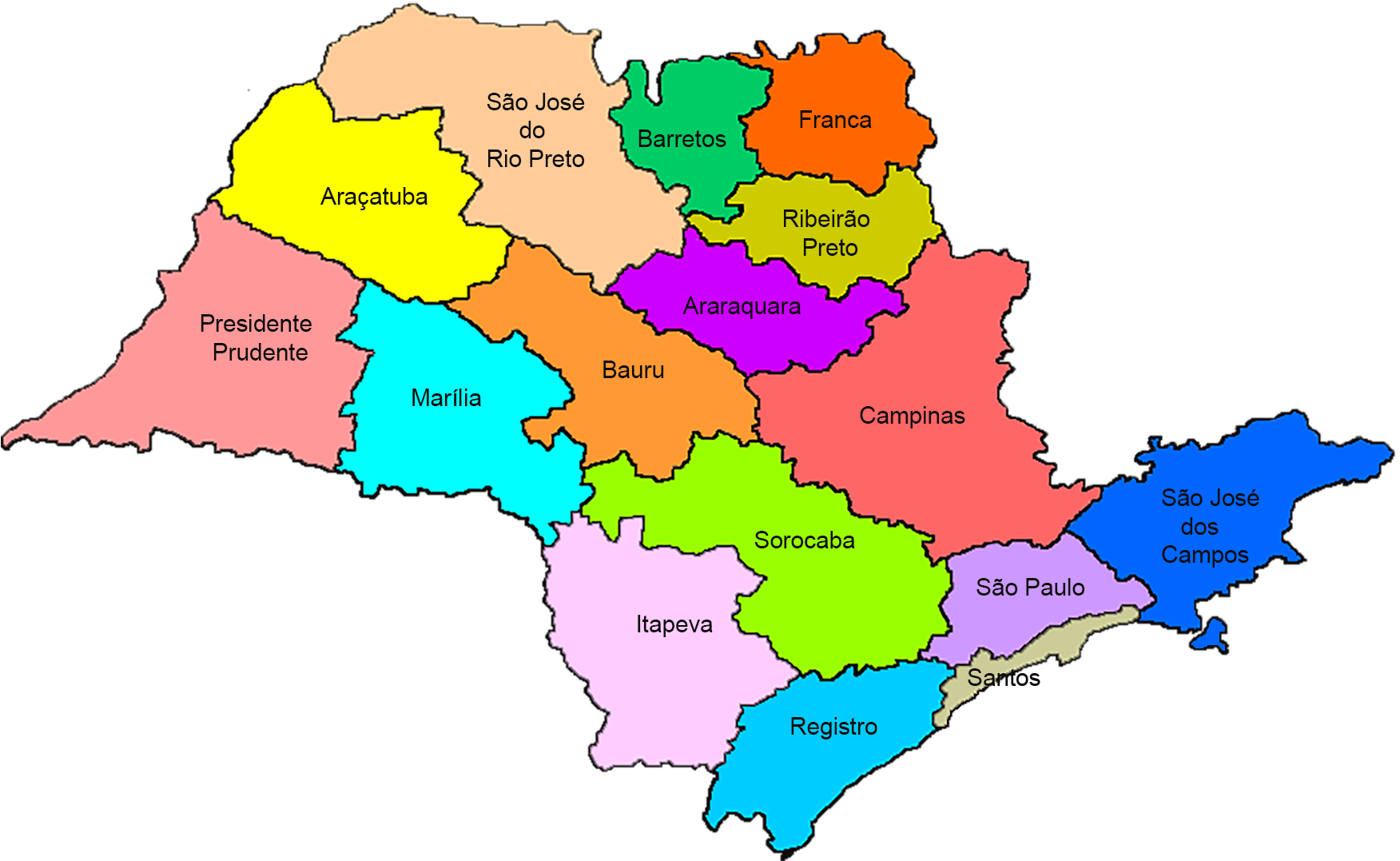 Região Administrativa Ra Governo Estado De Saopaulo - São Paulo Mapa Azul (2079x1470), Png Download