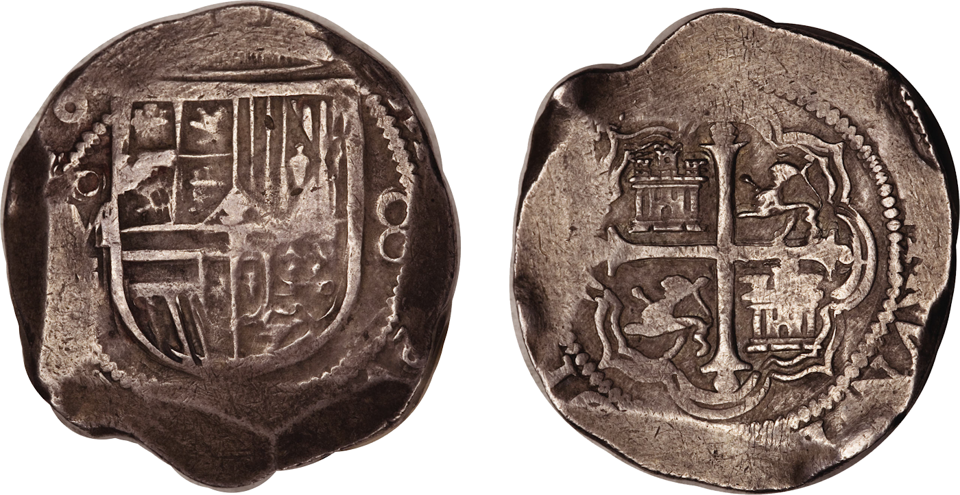 'cob' 8 Reales, Philip Iii (image Via - James I Sixpence 1604 (1400x722), Png Download