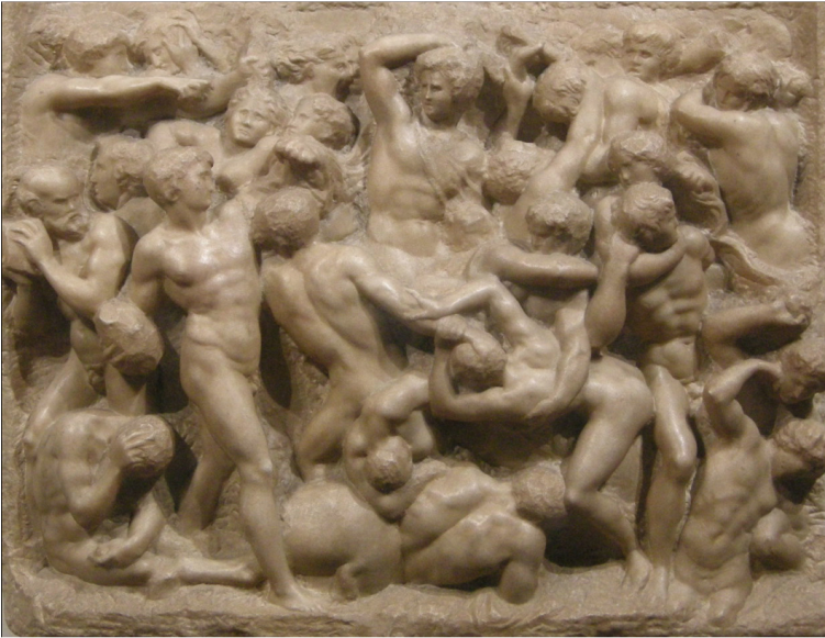 Michelangelo The Battle Of The Centaurs (750x750), Png Download