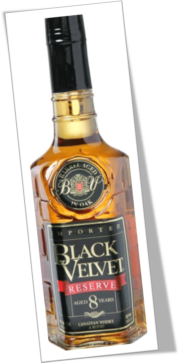 Black Velvet Whiskey (614x1267), Png Download