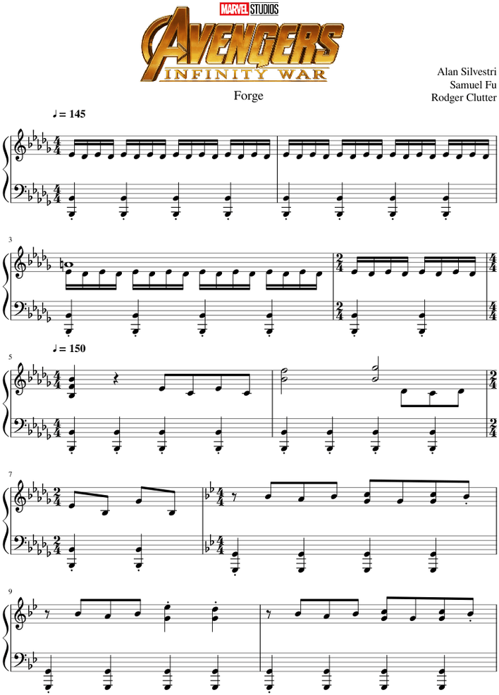 Forge - Mission Impossible Fallout Piano Sheet Music (850x1100), Png Download