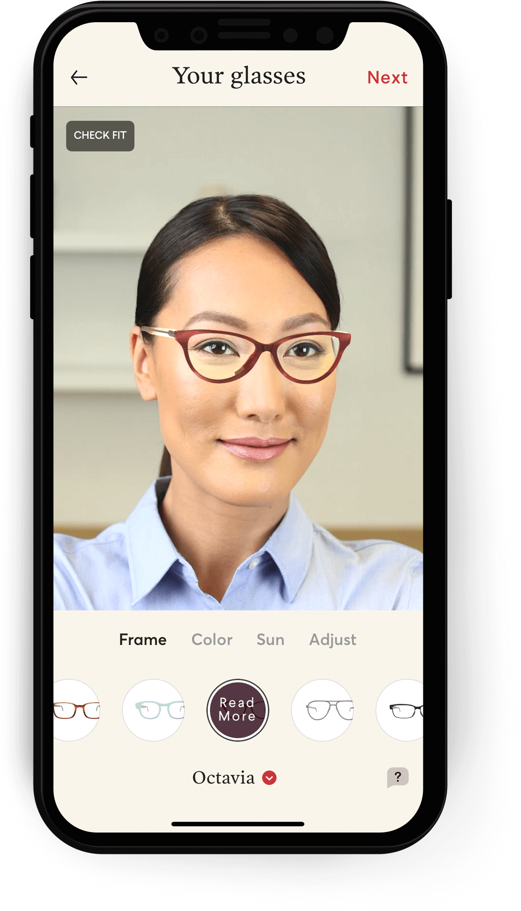 Style And Preview Your Custom-tailored Glasses - Iphone (1148x1985), Png Download