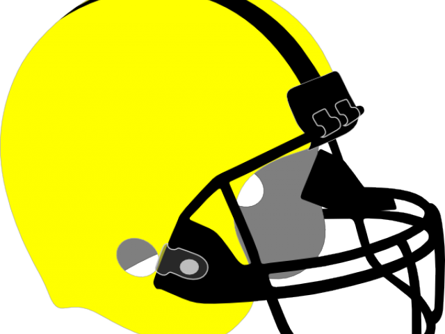 Helmet Clipart Yellow Helmet - Yellow And Black Football Helmet (640x480), Png Download