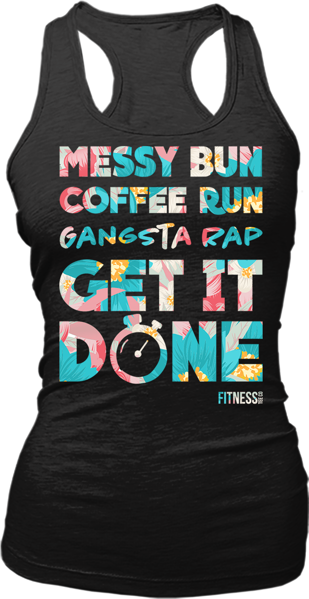 Gangsta Png - Messy Bun Coffee Run Gangsta Rap (962x1201), Png Download