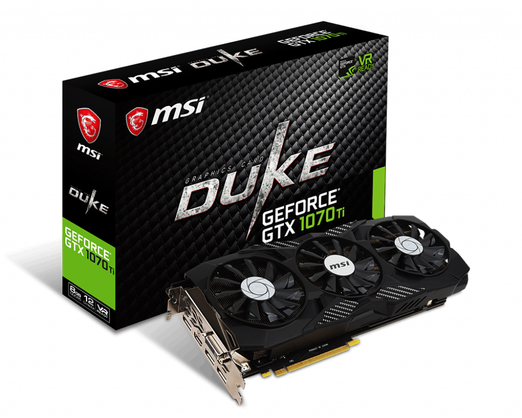 Geforce® Gtx 1070 Ti Graphics Cards Geforce Gtx 1070 - Msi Duke 1070 Ti (1024x820), Png Download