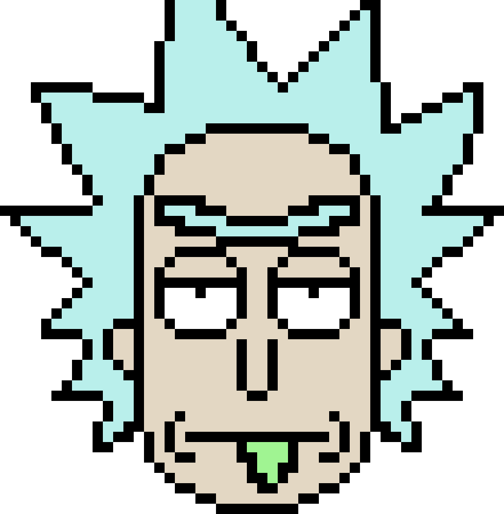 Rick Pixel - Rick And Morty Pixel Art (980x1000), Png Download