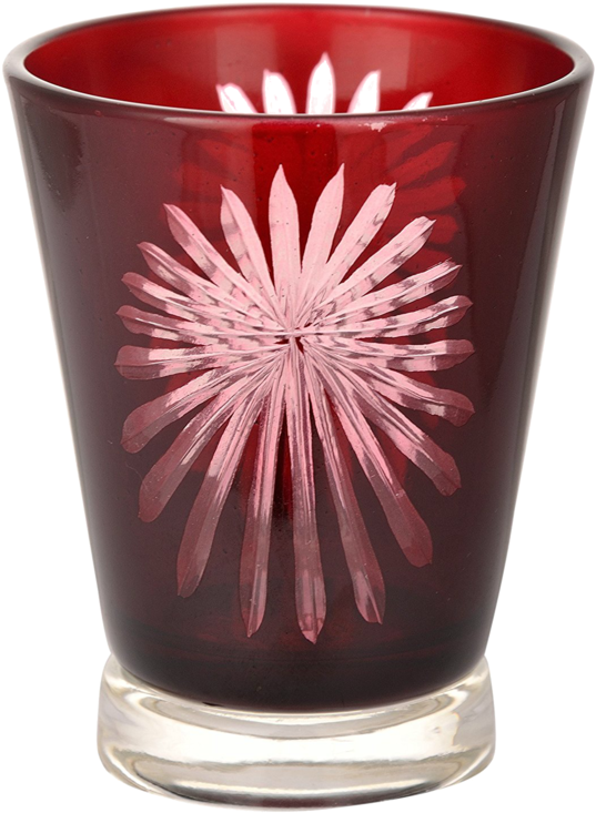 Red Fireworks Glass Tealight Candle Holder - Pint Glass (1024x1024), Png Download