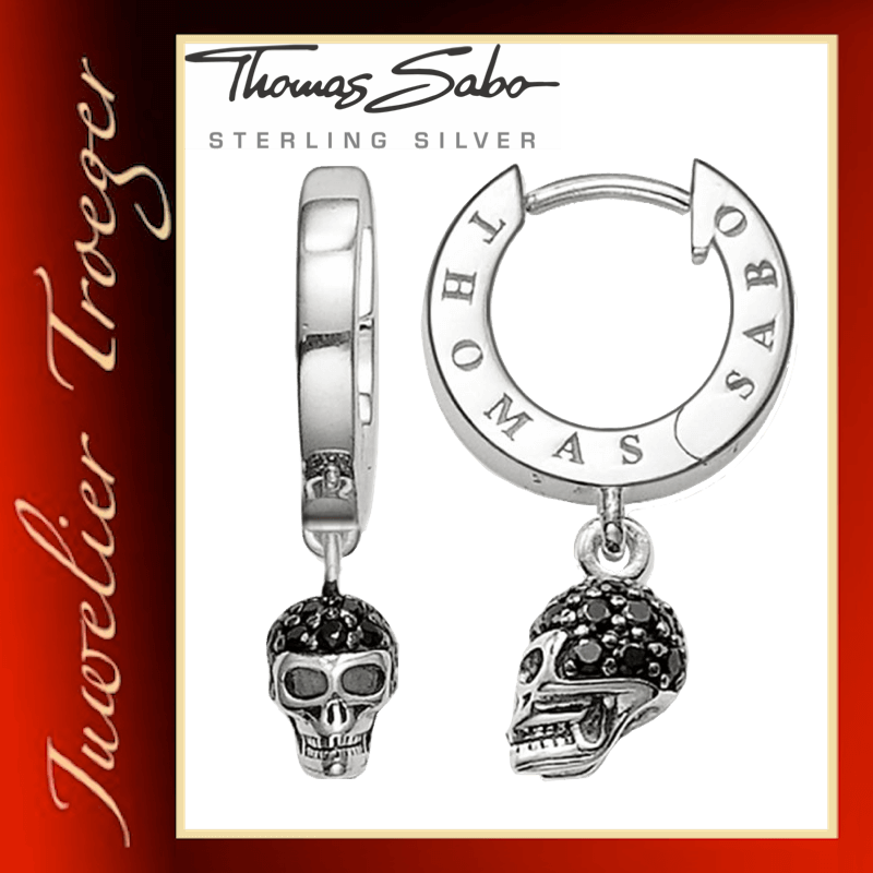 Thomas Sabo Ohrstecker Rebel At Heart Creolen Totenkopf - Thomas Sabo Skull Earrings (800x800), Png Download