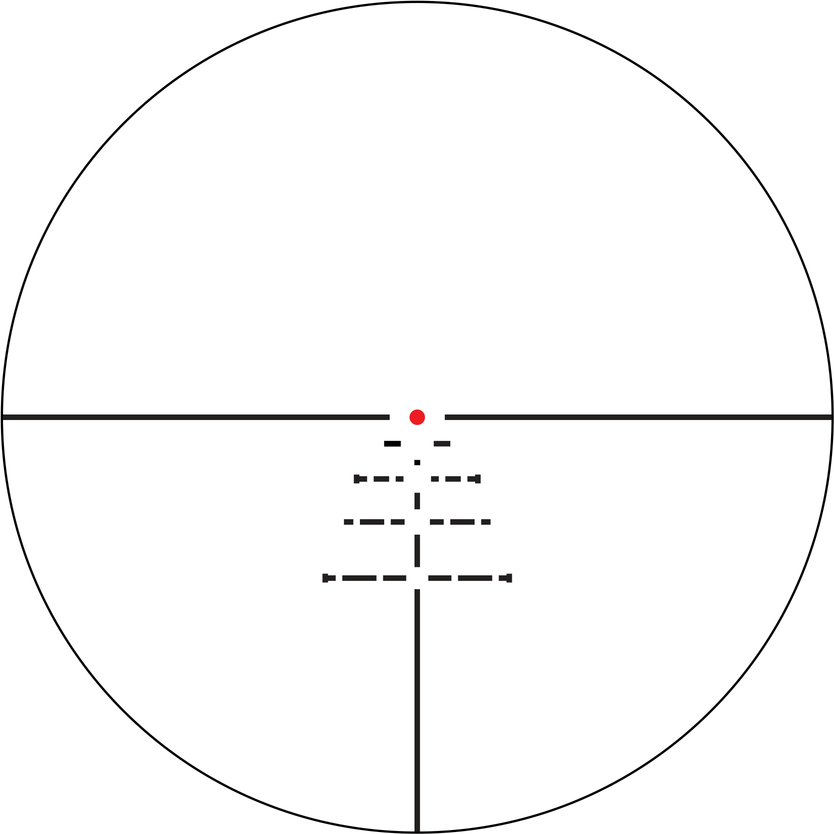 Athlon Optics Cronus Btr Riflescope 1-6x24mm, 30mm - Circle (2000x2000), Png Download