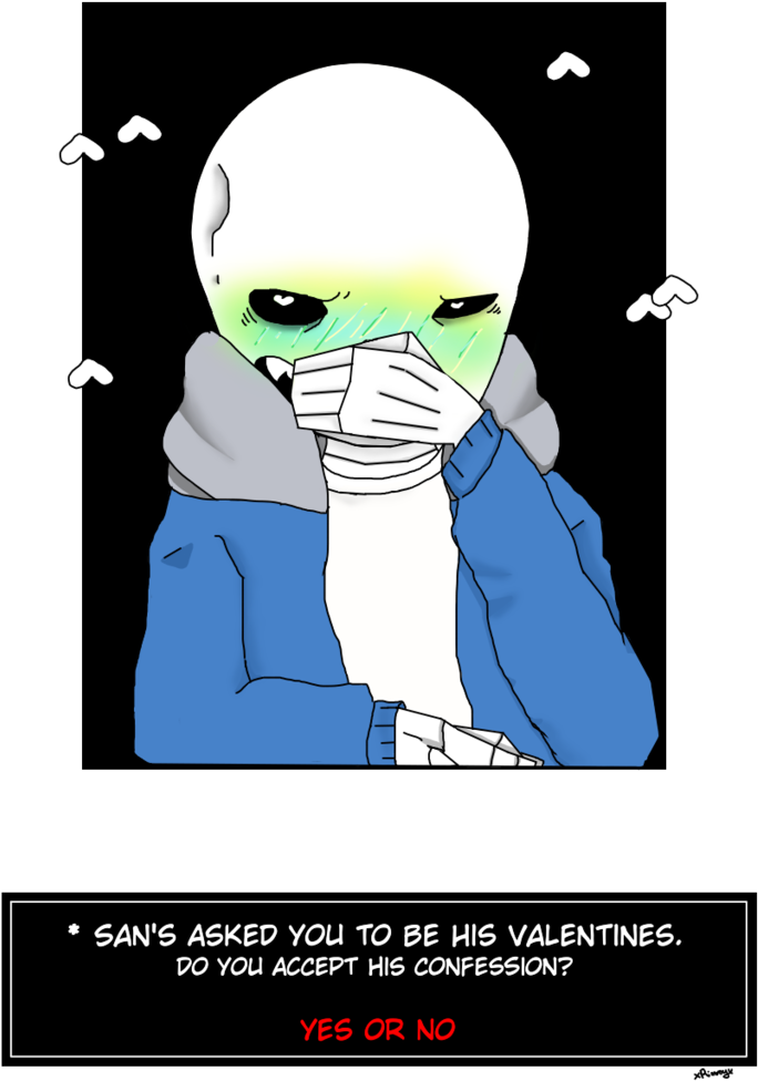 Sans Asked You To Be His Valentines - Poster (853x1280), Png Download