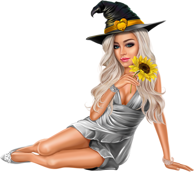 Tubes 3d Artist Fiodorova Maria - Halloween Witch Tubers Png (800x735), Png Download