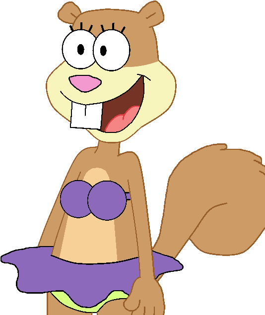 Sandy Cheeks (c) United Plankton Pictures, Nickelodeon - Mr Krabs And Sandy (538x654), Png Download
