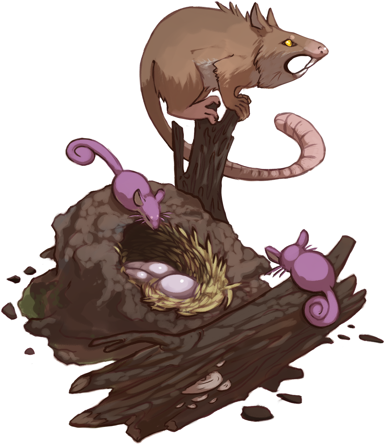 Rat's Nest - Illustration (2000x2000), Png Download