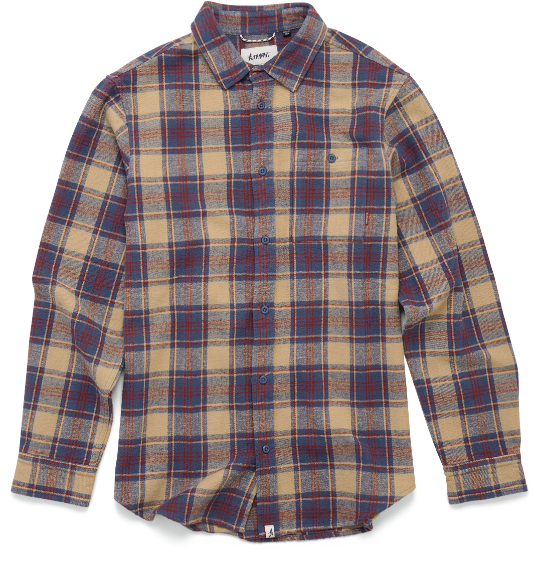 Altamont Binary Flannel Shirt Blue - Supreme Ombre Plaid Shirt (1120x1200), Png Download