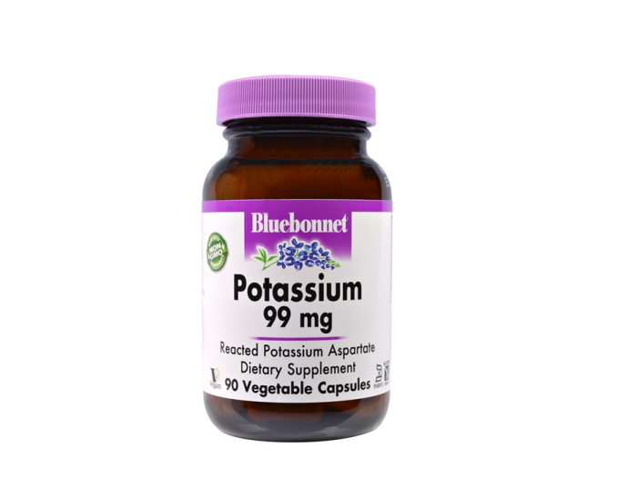 كبسولات البوتاسيوم 99 Mg عدد 90حبه -bluebonnet - Medicine (700x933), Png Download