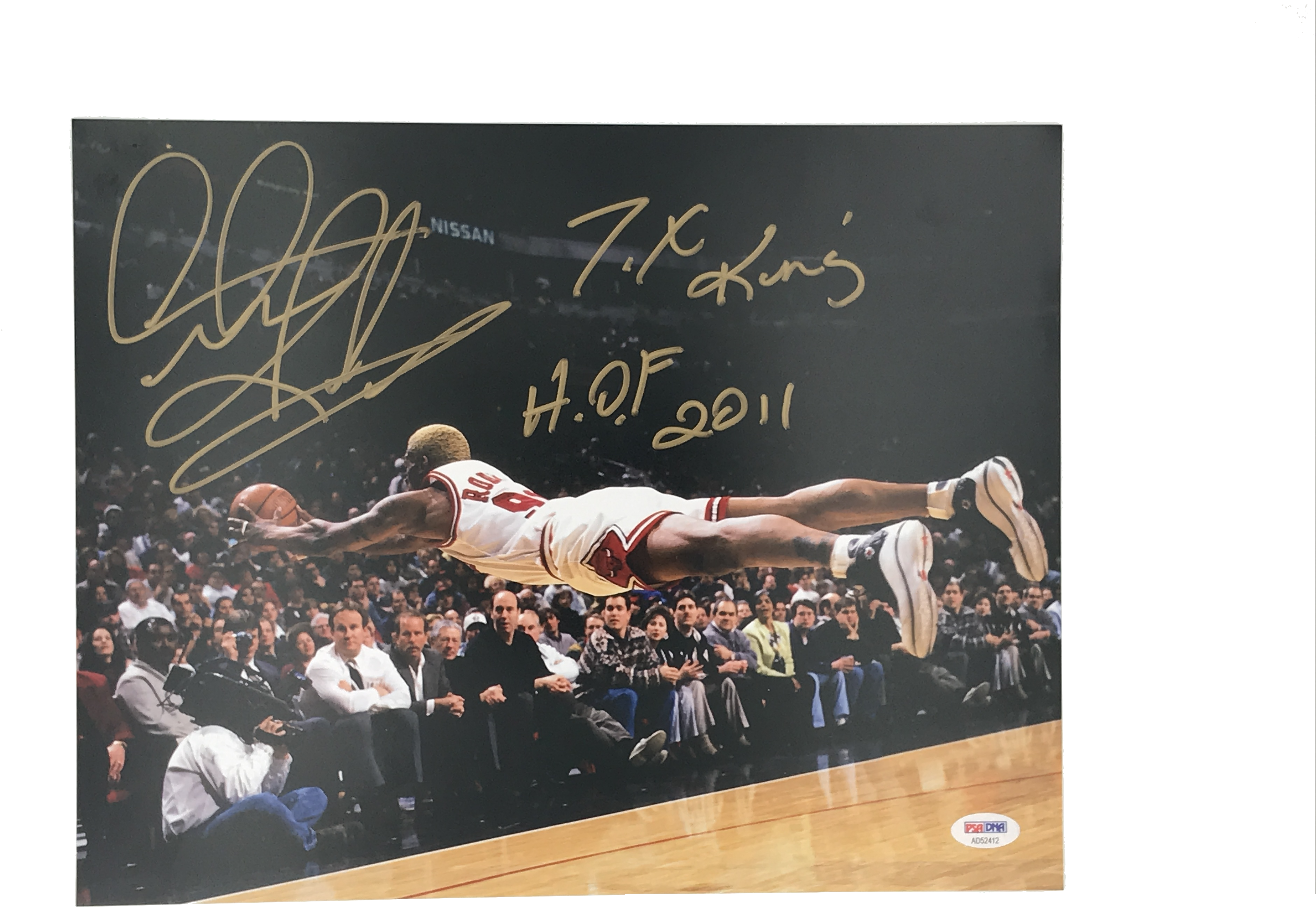 Dennis Rodman Signed And Inscribed "7k King, Hof 2011" - Rodman Bulls (4032x3024), Png Download