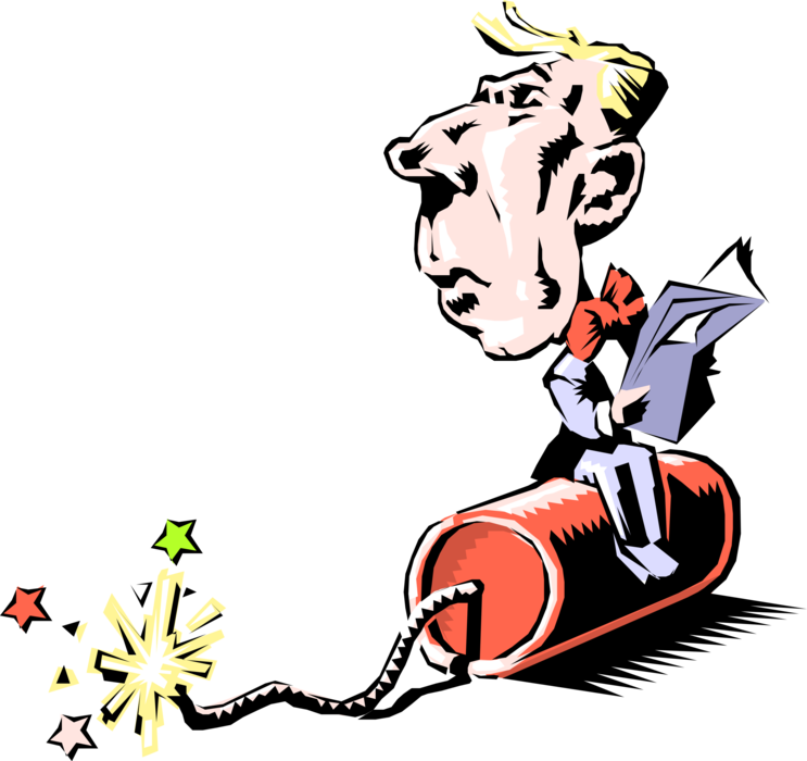 About To Explode Image Illustration Of Trinitrotoluene - Dynamite Cartoon (743x700), Png Download