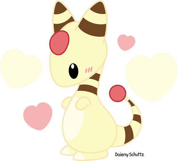 Chibi Ampharos - Ampharos Chibi (650x585), Png Download