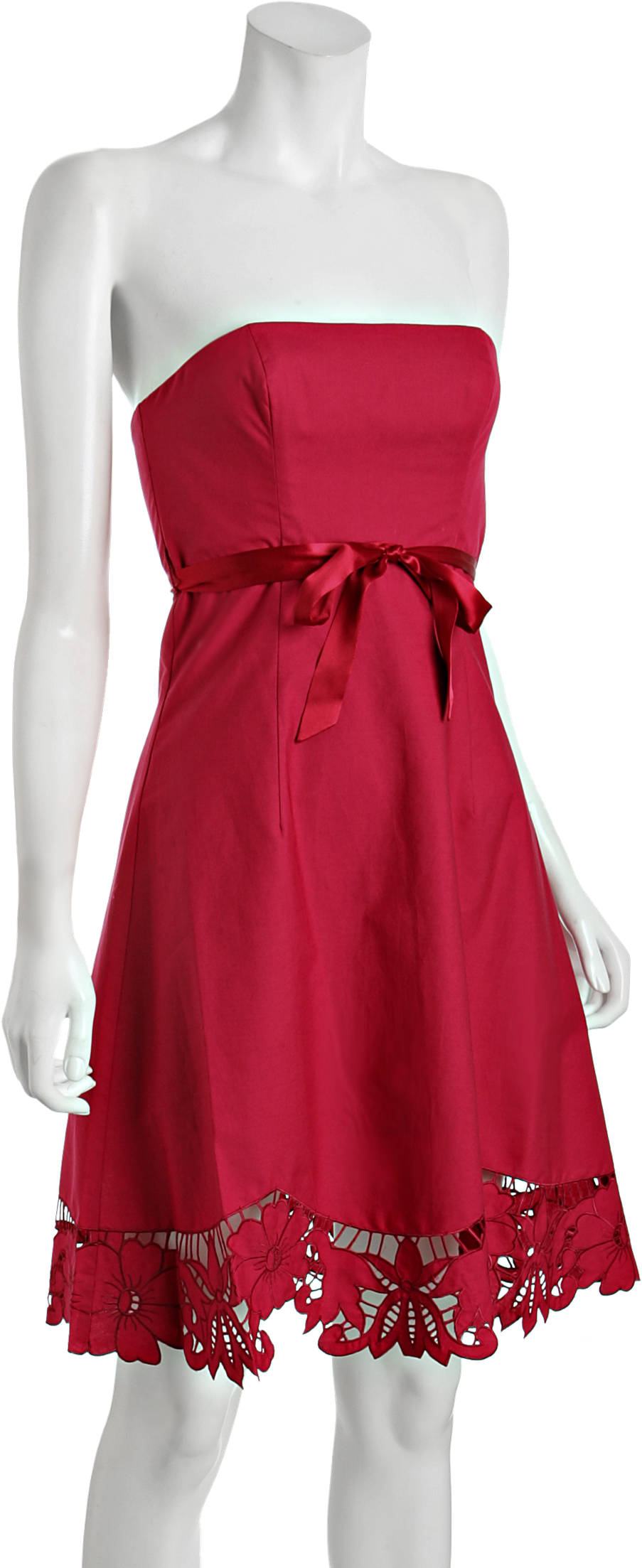 Betsey Johnson Dresses - Red Strapless Dress (1000x2216), Png Download
