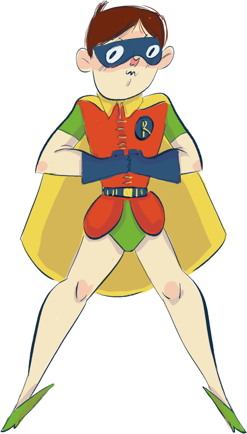 This Is Another Robin I Did - Cartoon (900x1165), Png Download