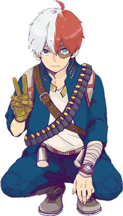 〘❄〙 Shōto Todoroki - Anime Boku No Hero Png (600x759), Png Download