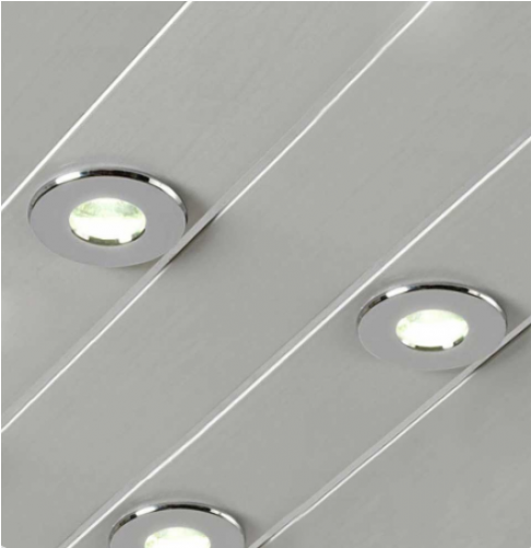 Gloss White Ceiling & Wall Panel With Chrome Strip - Ceiling (800x500), Png Download