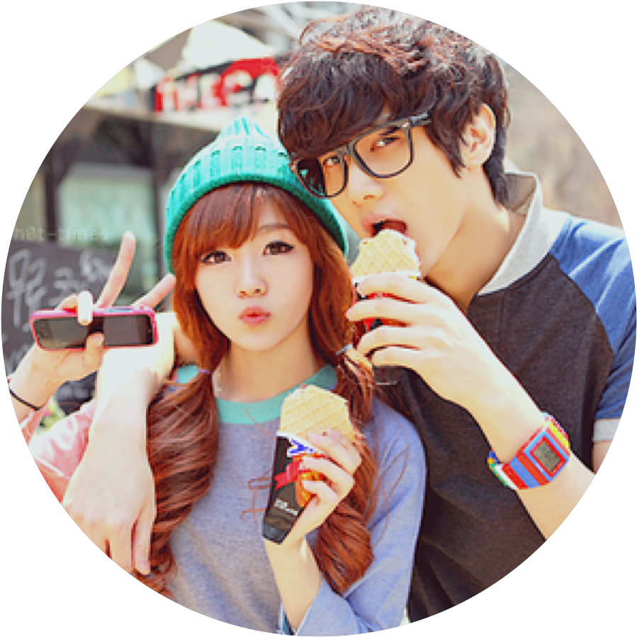 Ulzzang Amor Coreia Do Sul Png - Ulzzang Couple Ice Cream (1024x1024), Png Download