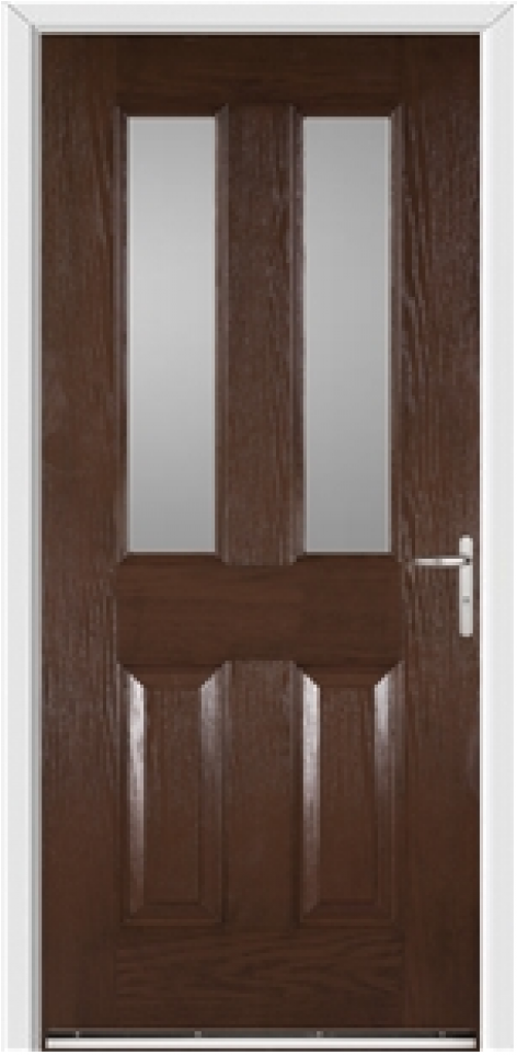 Windsor Redwood External Glazed Fire Door With Frame - Screen Door (950x962), Png Download