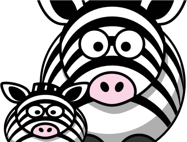 Zebra Clipart Mommy Baby - Happy Animals Clipart (640x480), Png Download