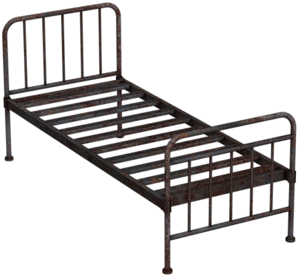Bed Metal Bed Old Antique Sta - Bed (800x600), Png Download