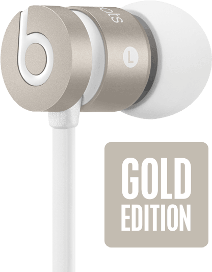 Inear Urbeats Standard Gold Badge 2 O - Headphones (1000x700), Png Download