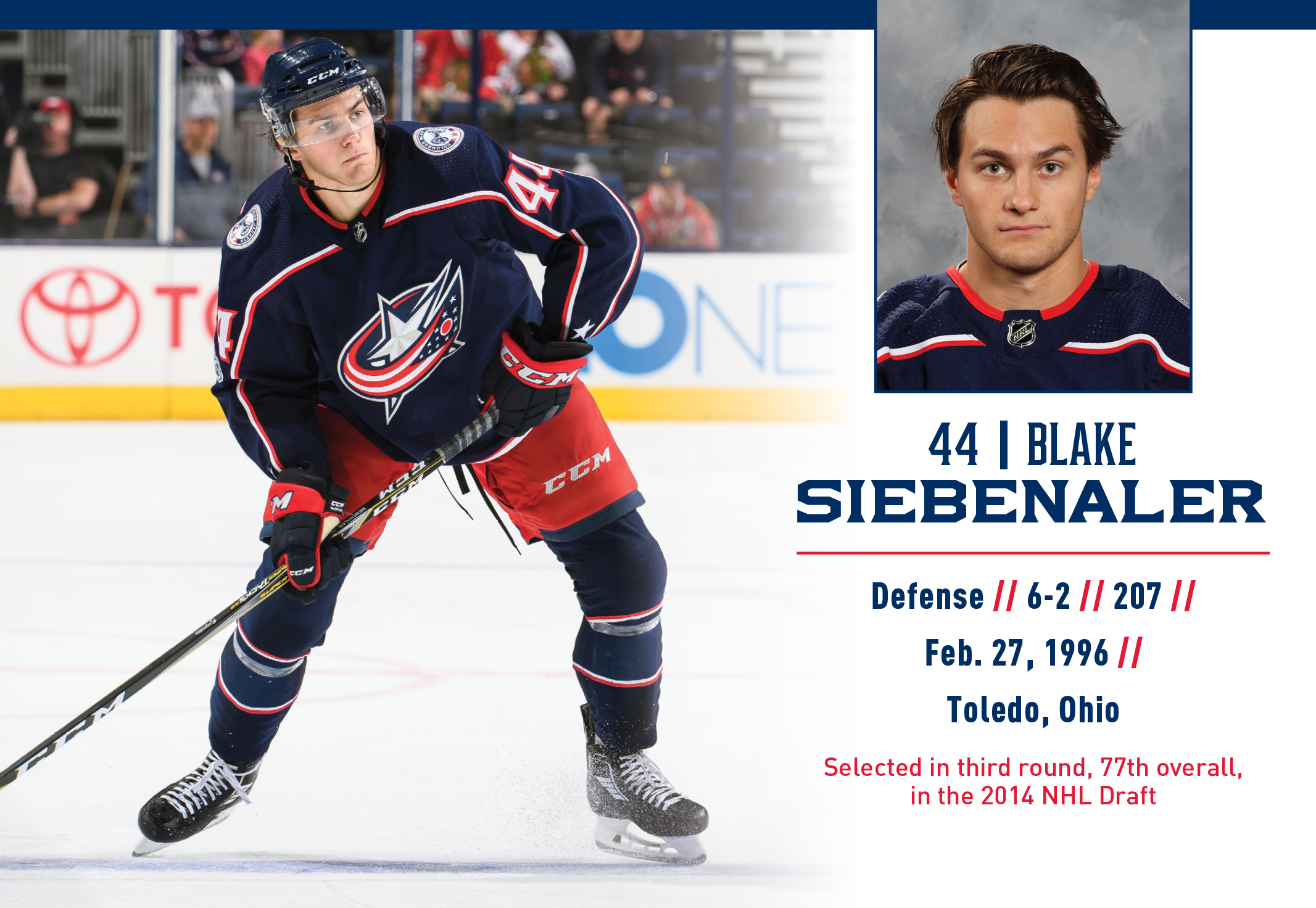2018-19 Cbj Prospects - College Ice Hockey (2133x1472), Png Download
