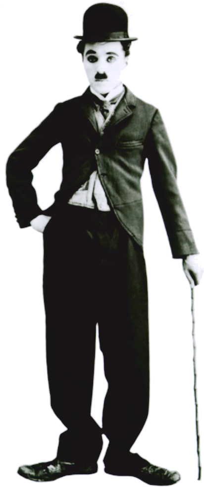 Previous - Charlie Chaplin (412x1007), Png Download