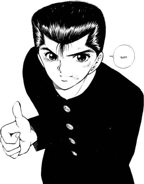Headless Star, The Anime Studio That Made Samurai Champloo - Yu Yu Hakusho Yusuke Manga (500x639), Png Download