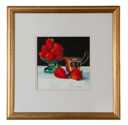 Brian Keany ' Strawberries' Watercolour - Picture Frame (700x700), Png Download