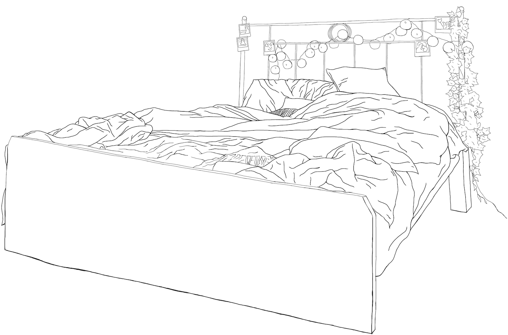 Cama Vinilos Ordenador - Bed Frame (1696x1106), Png Download