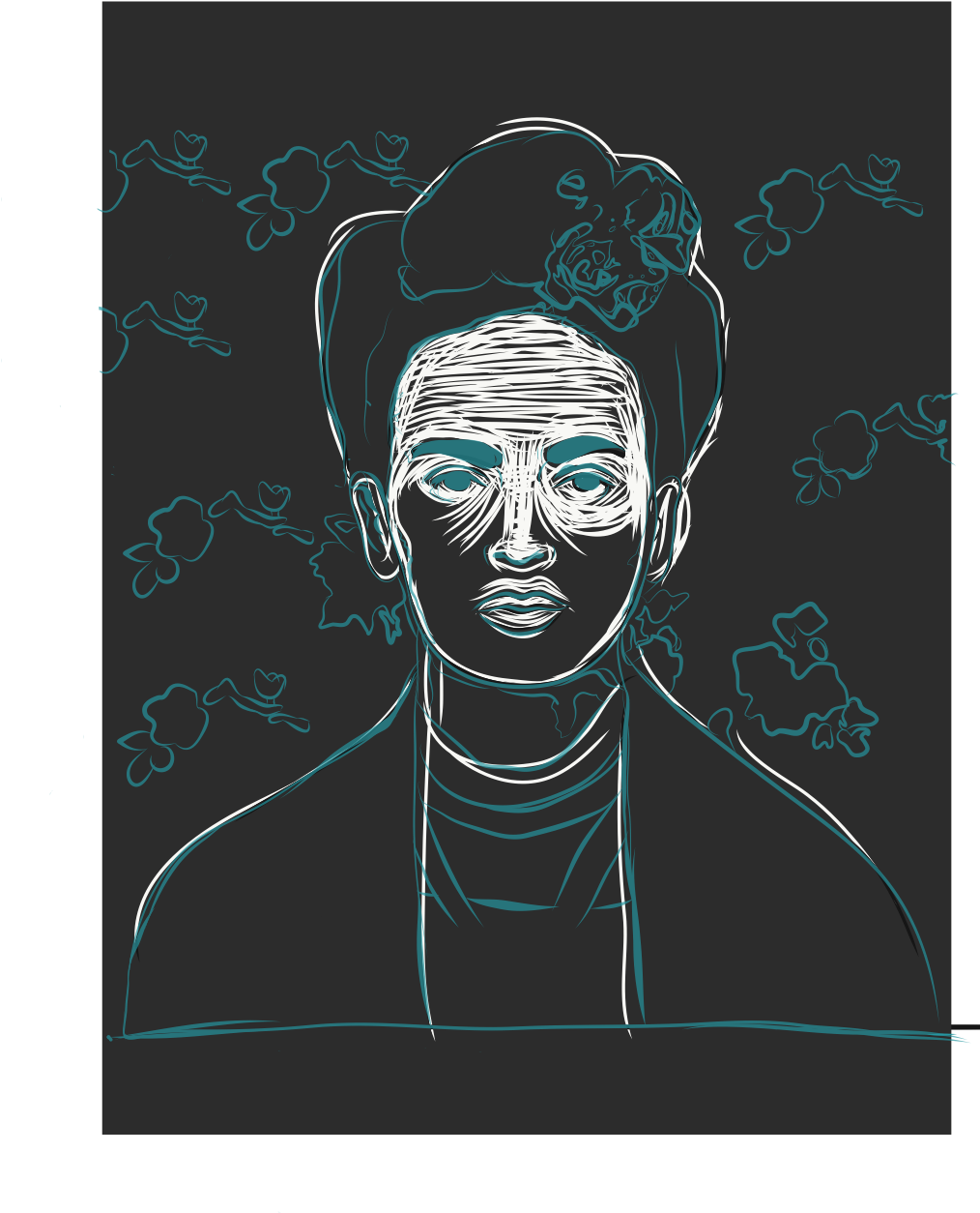 I Added A New Layer With Charcoal Gray And Started - Visual Arts (1025x1366), Png Download