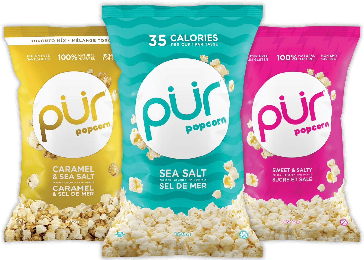 Pur Sea Salt Popcorn (1500x1068), Png Download