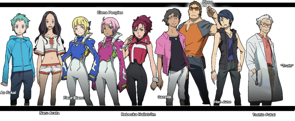 Eureka Seven Character Design (1024x419), Png Download