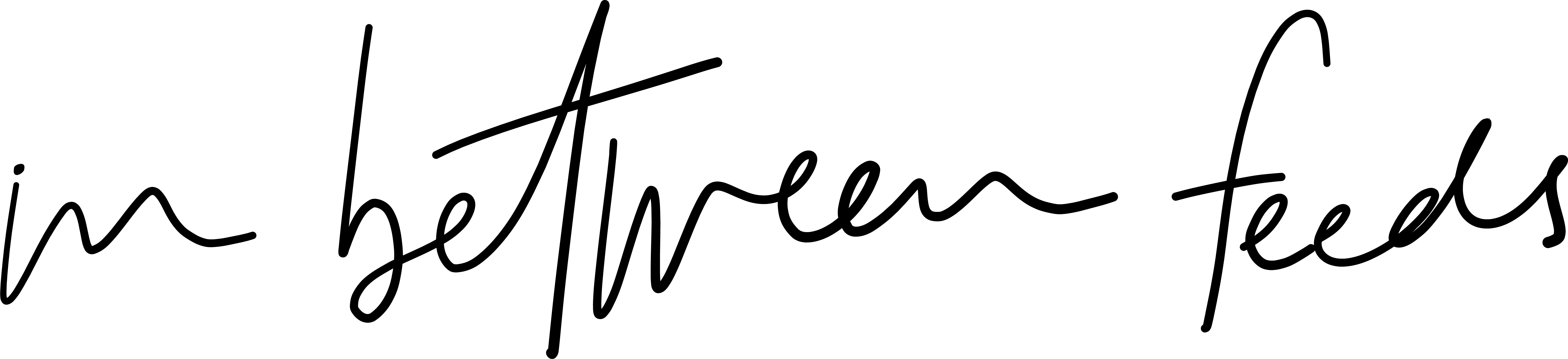 In Between Feeds - Calligraphy (6654x1525), Png Download